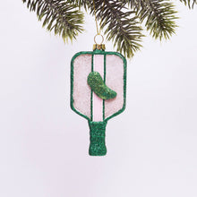 Load image into Gallery viewer, 8 Oak Lane - Pickleball Paddle Glass Christmas Ornament