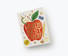 Load image into Gallery viewer, World's Best Teacher Card