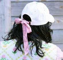 Load image into Gallery viewer, Big Bow Energy Hat - White with Pink Bow