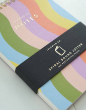 Load image into Gallery viewer, Wavy Rainbow Spiral Jotter