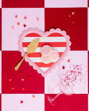 Load image into Gallery viewer, Scalloped Striped Heart Tray