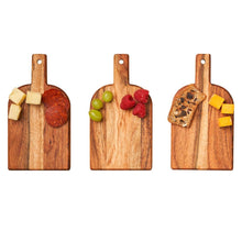 Load image into Gallery viewer, Acacia Heirloom Mini Cheese Board Set of 3 - 8x4.25" +ribbon