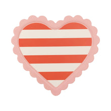 Load image into Gallery viewer, Scalloped Striped Heart Tray
