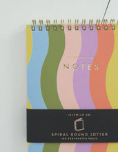 Load image into Gallery viewer, Wavy Rainbow Spiral Jotter