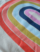 Load image into Gallery viewer, Rainbow Canvas Tote Bag with Vegan Leather Handles