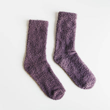 Load image into Gallery viewer, Cozy Cloud Socks - Plum Purple