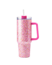 Load image into Gallery viewer, Pink Party Glitter Stainless Sipper