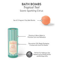 Load image into Gallery viewer, Petite Bonbon Tropical Teal Bath Bombs