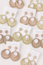 Load image into Gallery viewer, Gold Metallic Wrapped Bali Statement Drop Earrings