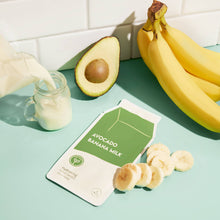 Load image into Gallery viewer, Avocado Banana Milk Hydrating Plant-Based Milk Sheet Mask