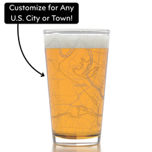 Load image into Gallery viewer, Well Told - CUSTOM ETCHED - U.S. City / Town Map - Pint Glass - 16 oz