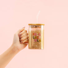 Load image into Gallery viewer, Fa La La Square Glass Cup