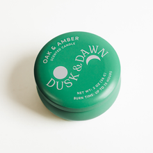 Load image into Gallery viewer, Oak & Amber Mini Tin Candle
