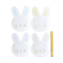 Load image into Gallery viewer, Gingham Bunny Shaped Plate Set