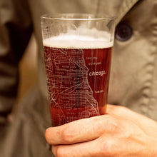 Load image into Gallery viewer, Well Told - CUSTOM ETCHED - U.S. City / Town Map - Pint Glass - 16 oz
