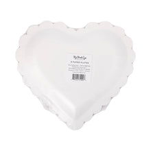 Load image into Gallery viewer, Bow Pattern Scalloped Heart Shapped Plate
