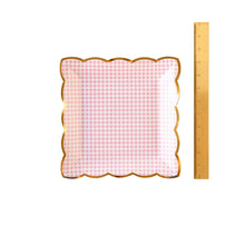 Load image into Gallery viewer, Pink Gingham Plate
