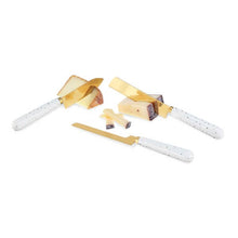 Load image into Gallery viewer, Starlight Gold-Plated Star-Patterned Cheese Knives - Set of 3
