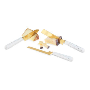 Starlight Gold-Plated Star-Patterned Cheese Knives - Set of 3