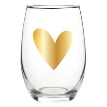 Load image into Gallery viewer, Heart Wine Glass
