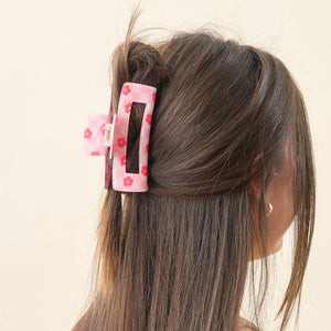 Claw Clip - Check Hot Pink