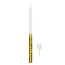 Load image into Gallery viewer, Birthday Candles - Gold Glitter Dip
