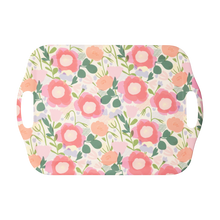 Load image into Gallery viewer, Floral Reusable Bamboo Tray
