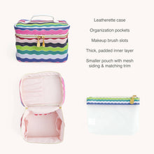 Load image into Gallery viewer, Simplified by Emily Ley - Leatherette Train Case Set - Rainbow Row
