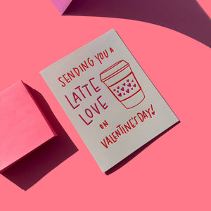 Latte Valentine Card