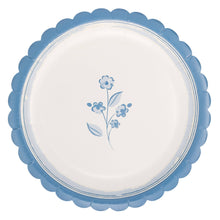 Load image into Gallery viewer, Round Blue Flower 8" Plate
