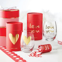 Load image into Gallery viewer, Heart Wine Glass
