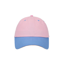 Load image into Gallery viewer, Big Bow Energy Hat - Pink &amp; Blue with Striped Bow
