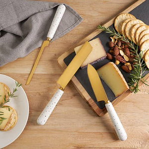 Starlight Gold-Plated Star-Patterned Cheese Knives - Set of 3