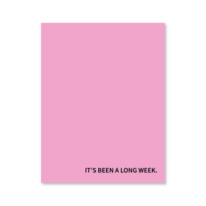 Long Week Notepad - Pink