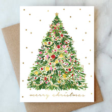 Load image into Gallery viewer, Tinsel Christmas Tree Holiday Card
