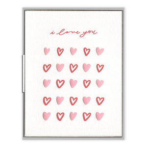 I Love You Hearts Card