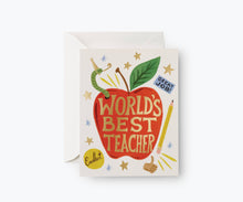 Load image into Gallery viewer, World's Best Teacher Card
