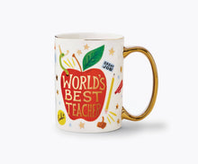 Load image into Gallery viewer, World&#39;s Best Teacher Porcelain Mug
