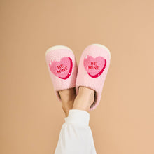 Load image into Gallery viewer, Fuzzy Slippers - Be Mine
