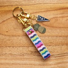 Load image into Gallery viewer, Simplified by Emily Ley - Leatherette Key Chain - Rainbow Row
