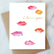 Load image into Gallery viewer, Lips I Love You Greeting Card
