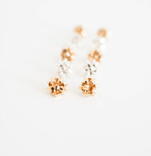 Load image into Gallery viewer, Gold Christmas Present Bow Holiday Earrings
