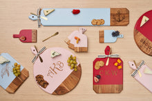 Load image into Gallery viewer, Acacia Heirloom Mini Cheese Board Set of 3 - 8x4.25&quot; +ribbon
