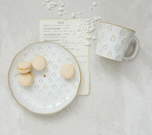 Load image into Gallery viewer, 10 oz. Debossed Stoneware Mug with Electroplating
