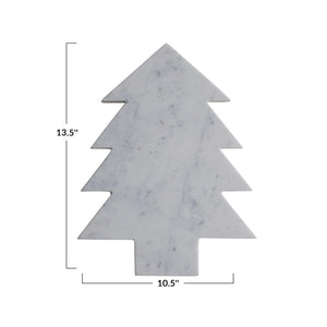 Marble Tree Shaped Cheese/Cutting Board, White