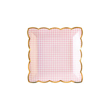 Load image into Gallery viewer, Pink Gingham Plate
