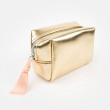 Load image into Gallery viewer, Gold Mini Cube Cosmetic Bag
