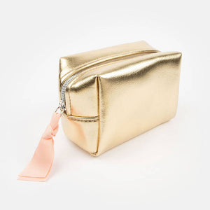 Gold Mini Cube Cosmetic Bag