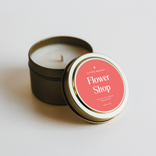 Load image into Gallery viewer, Flower Shop Soy Candle - 4oz Gold Tin
