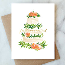 Load image into Gallery viewer, Just Married Cake Greeting Card
